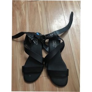 Strappy black sandals